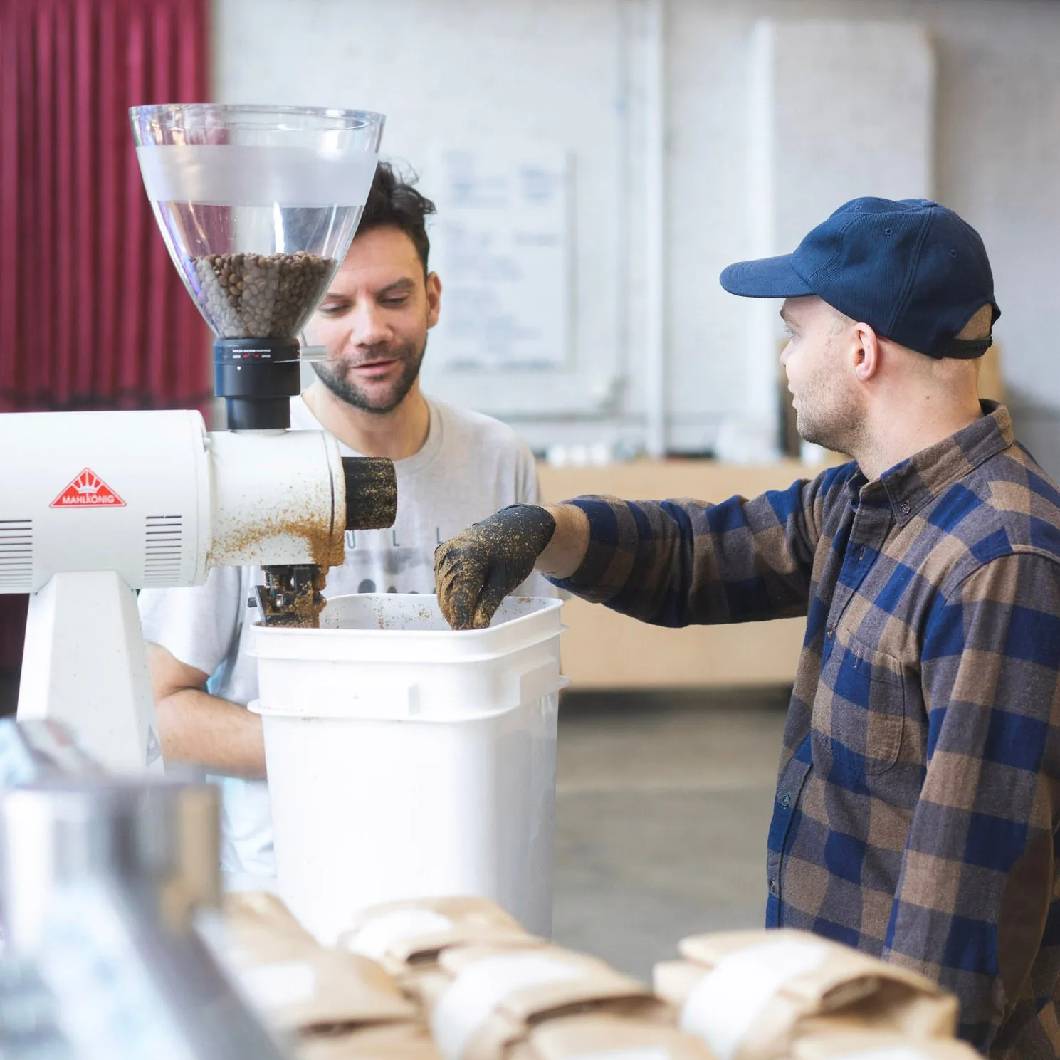 SEY wholesale and roastery workspace